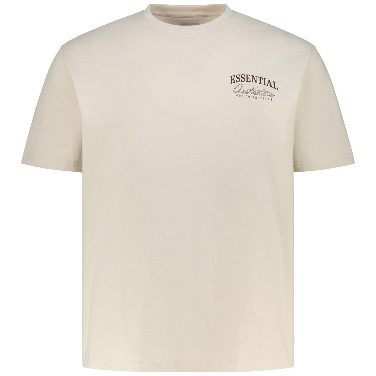 Jack&Jones T-Shirt mit Print auf Vorder- und Rückseite beige