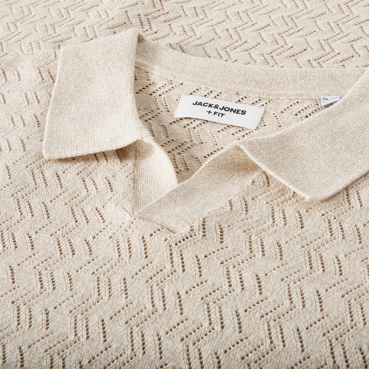 Jack&Jones Strick-Poloshirt grau