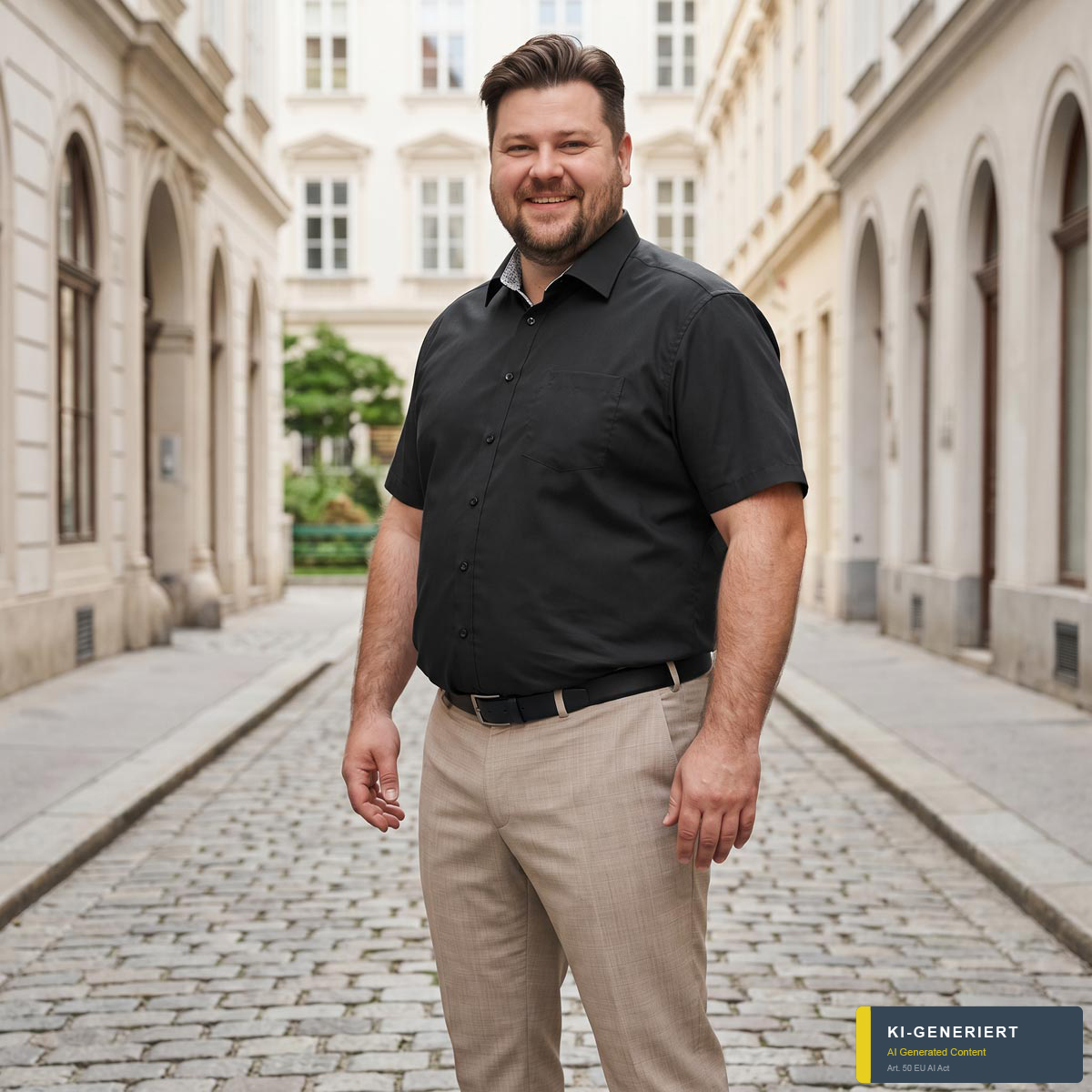 VENTI Businesshemd aus Baumwolle schwarz