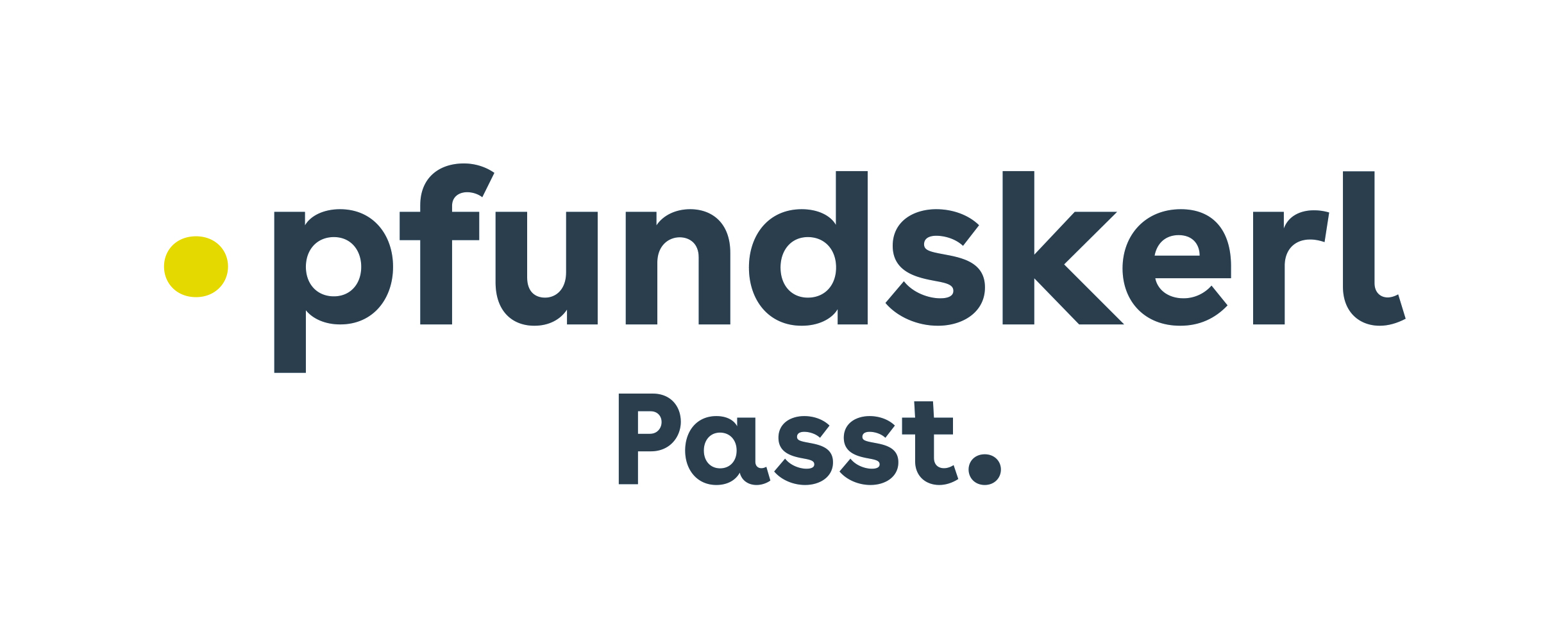 gelber Punkt in dunkelblau pfundskerl darunter passt.