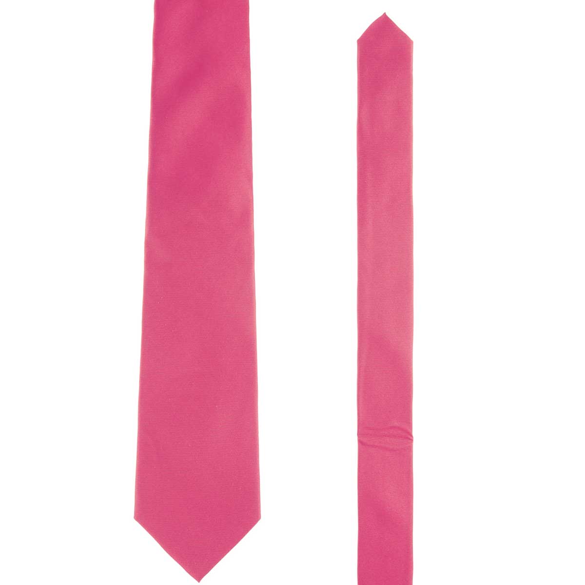 Seidenfalter Extralange Seidenkrawatte mit feiner Streifenstruktur pink