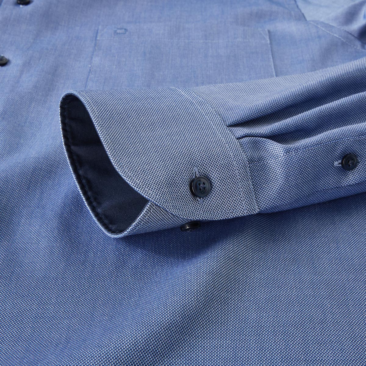 Olymp Businesshemd mit Brusttasche, bügelfrei jeansblau