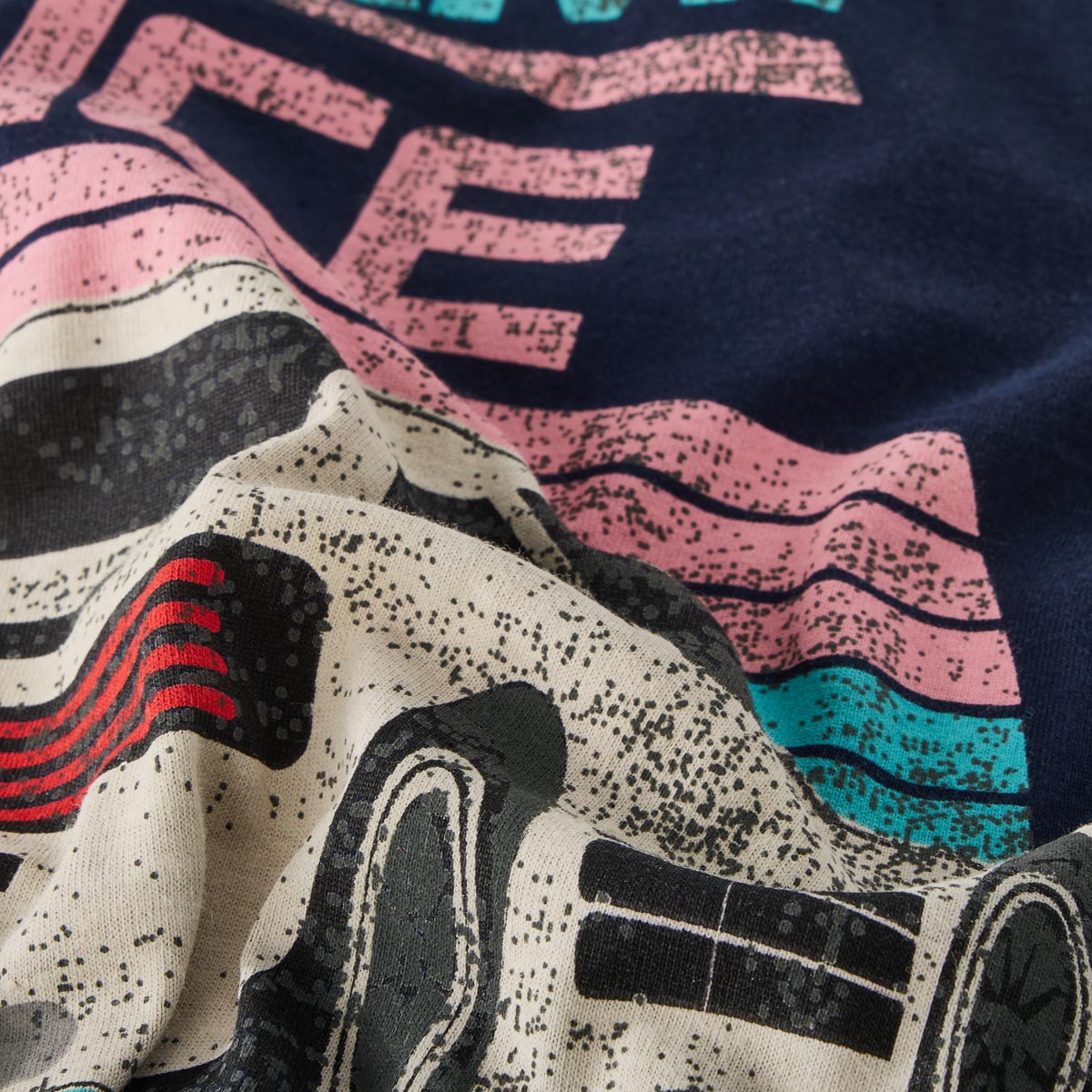 North T-Shirt mit "Miami Vice" Motiv-Print dunkelblau