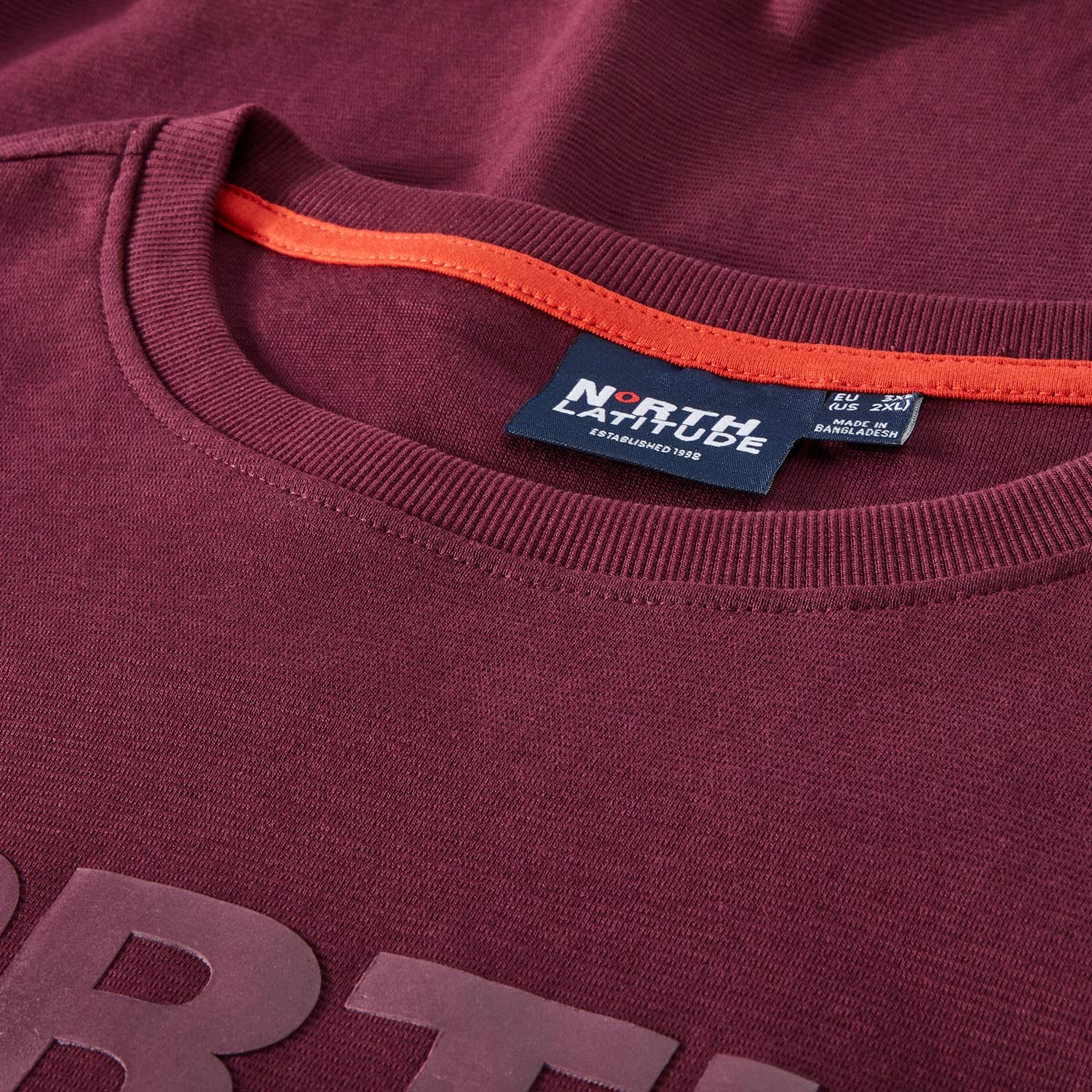 North Sweatshirt mit Label-Print dunkelrot