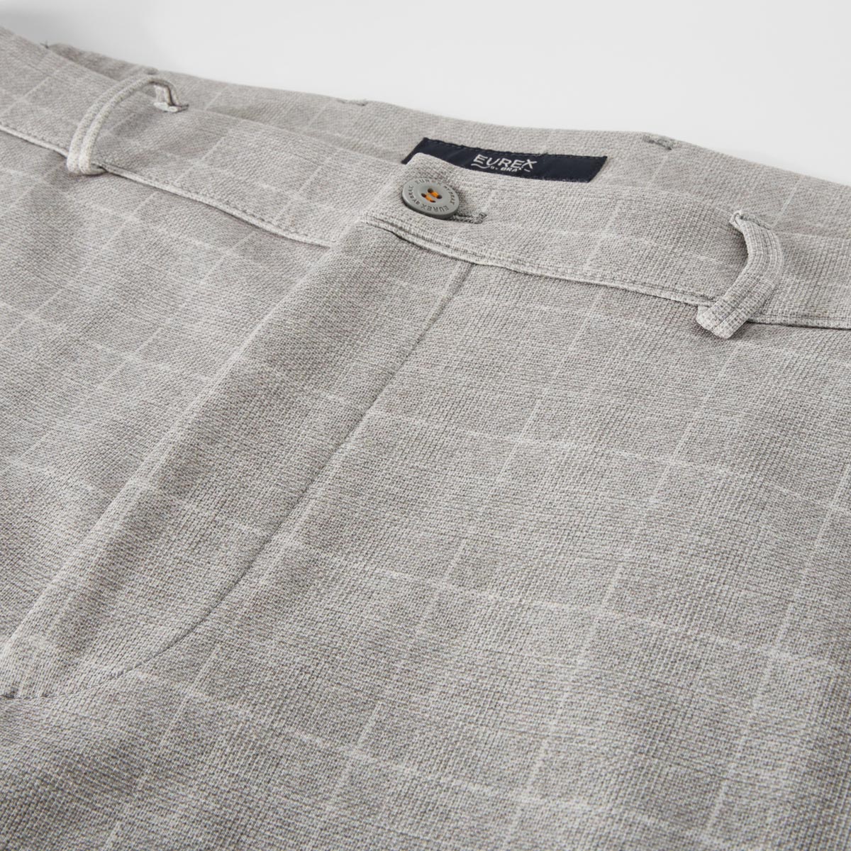 Eurex by Brax Chino "Thilo", Tapered Fit, knitterarm grau