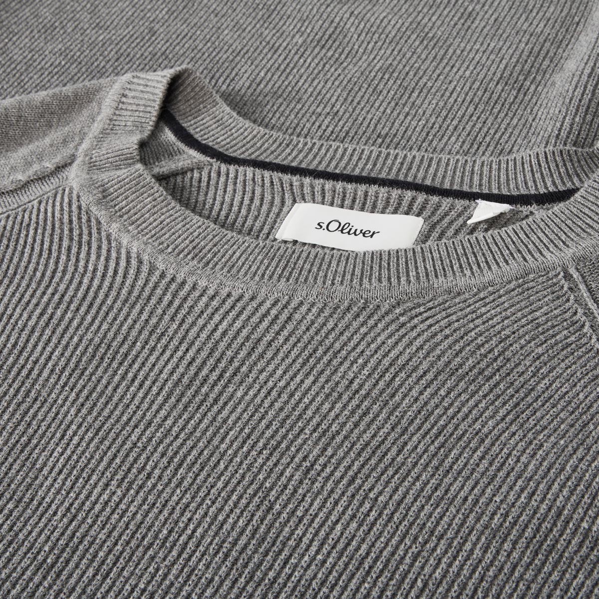 s.Oliver Pullover mit Struktur grau