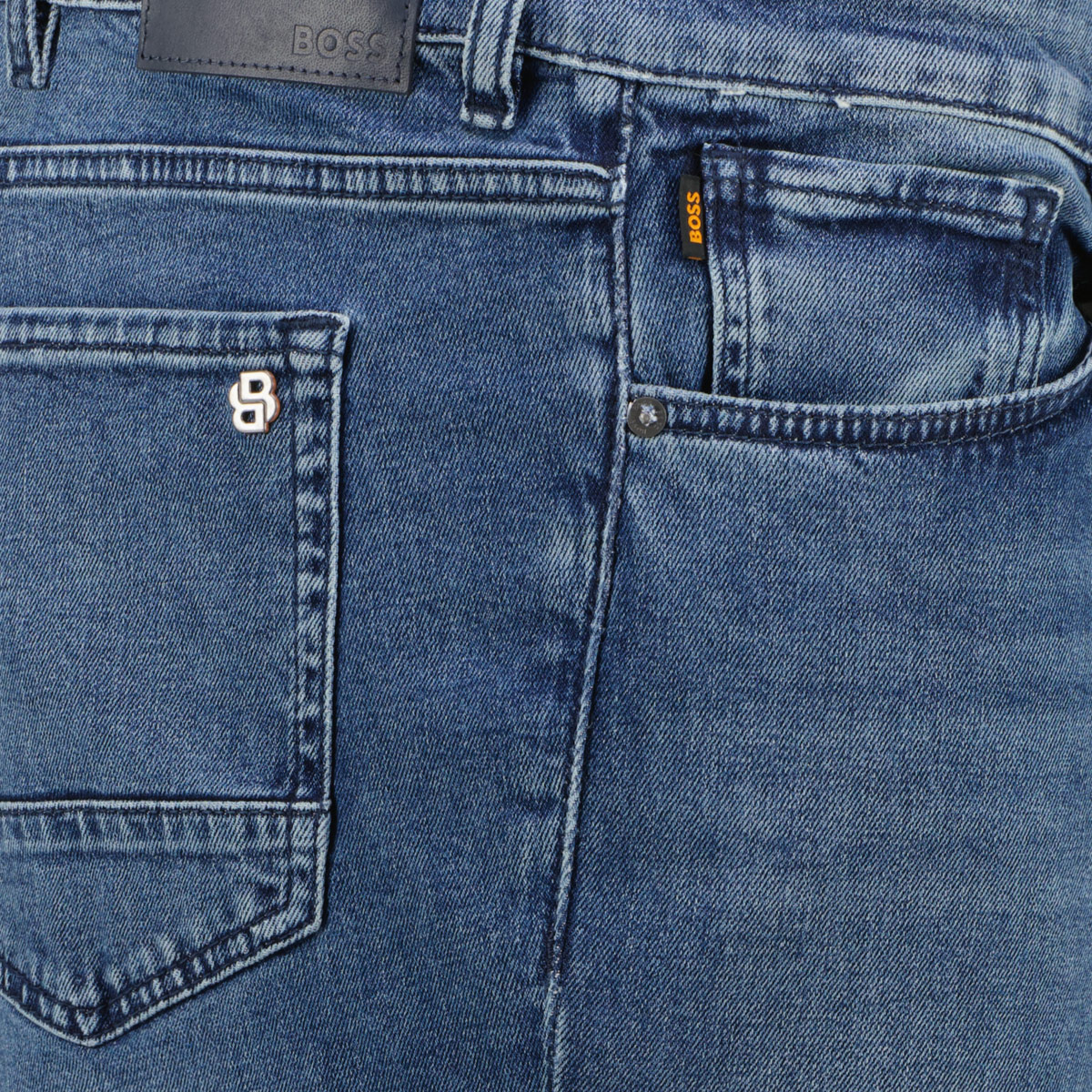 BOSS Stretch-Jeans "Re.Maine", Regular Fit mittelblau