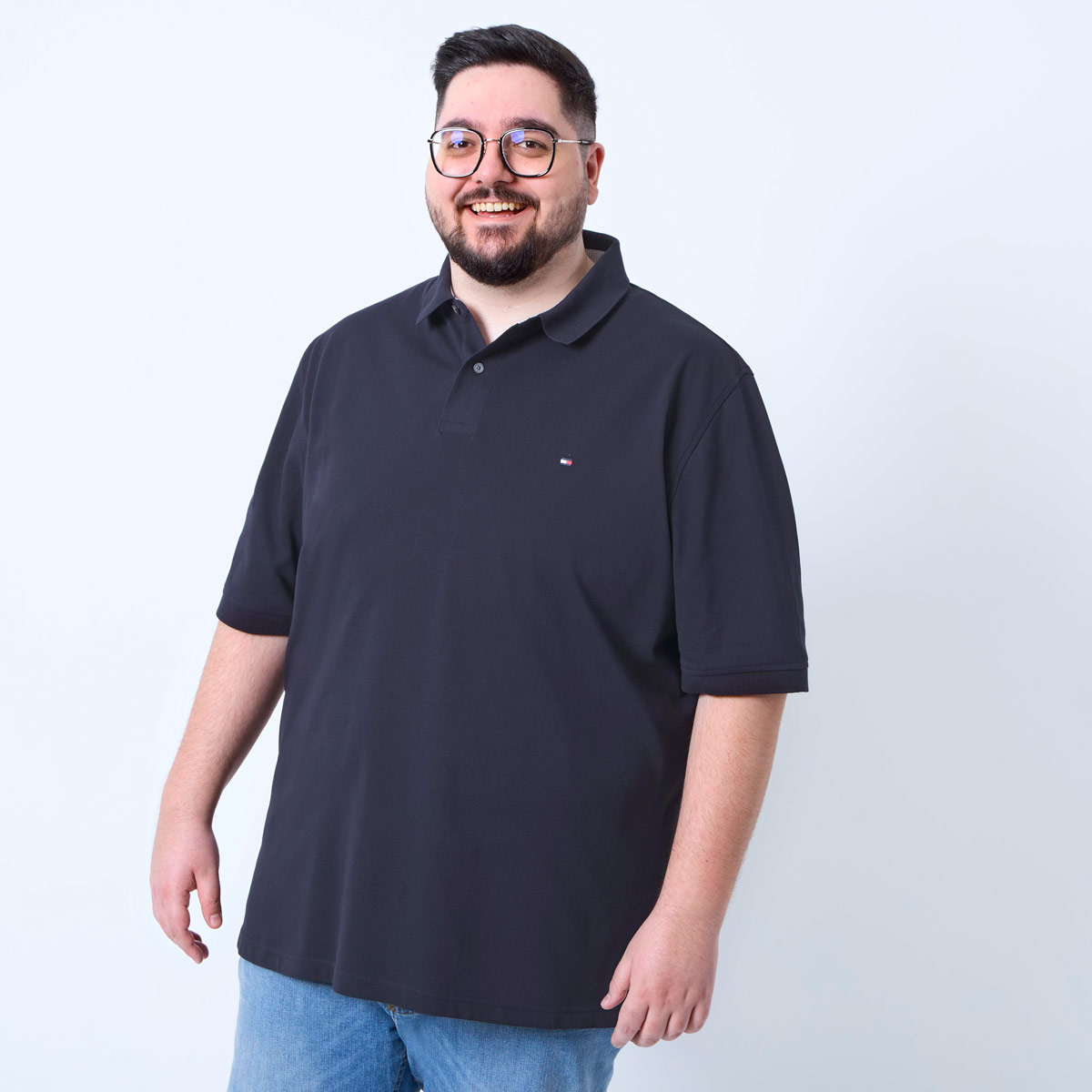 Tommy Hilfiger Poloshirt mit Elasthan marine