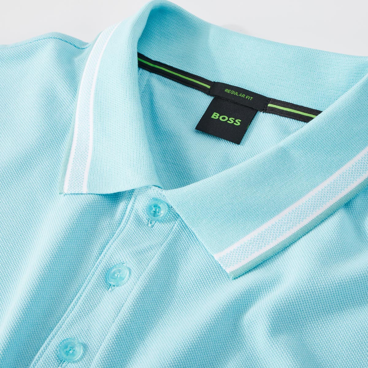 BOSS Poloshirt mit Kontrastdetails blau