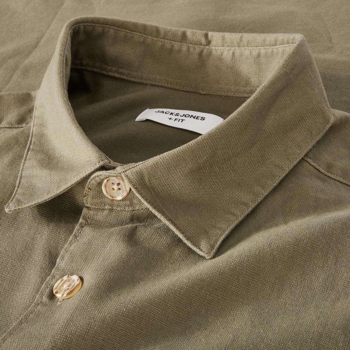 Jack&Jones Freizeithemd mit Leinen oliv