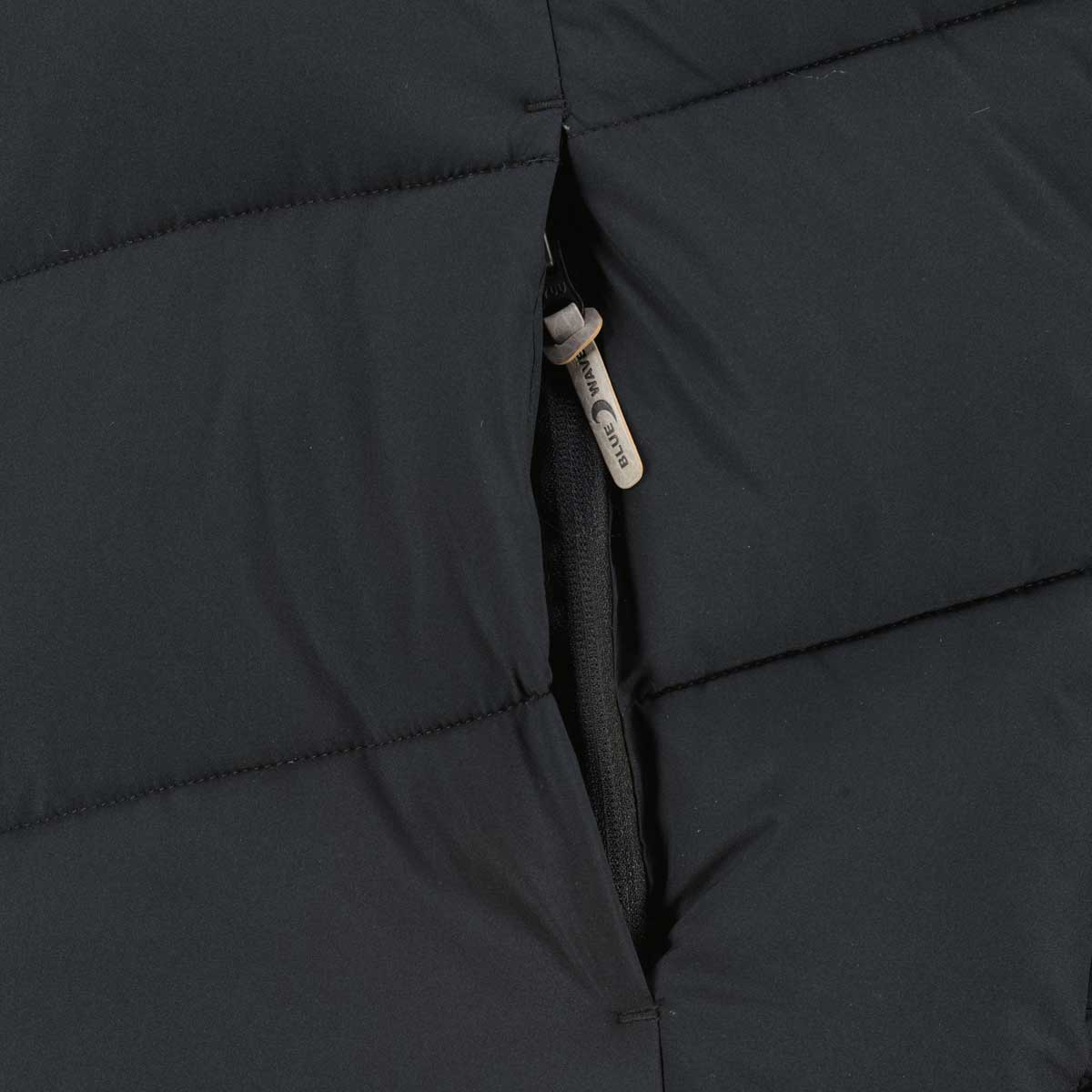 Blue Wave Wattierte Weste mit Kapuze, wind- und wasserabweisend schwarz