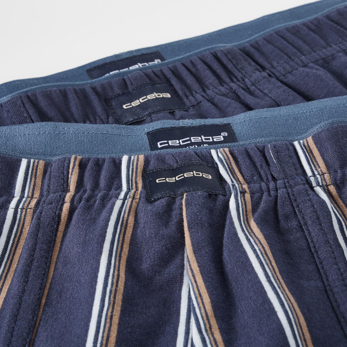 Ceceba Doppelpack Pants aus Baumwolljersey, elastisch und weich blau