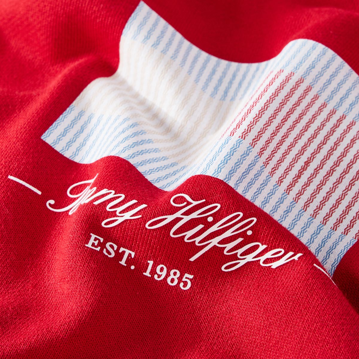 Tommy Hilfiger Hoodie mit Label-Print rot