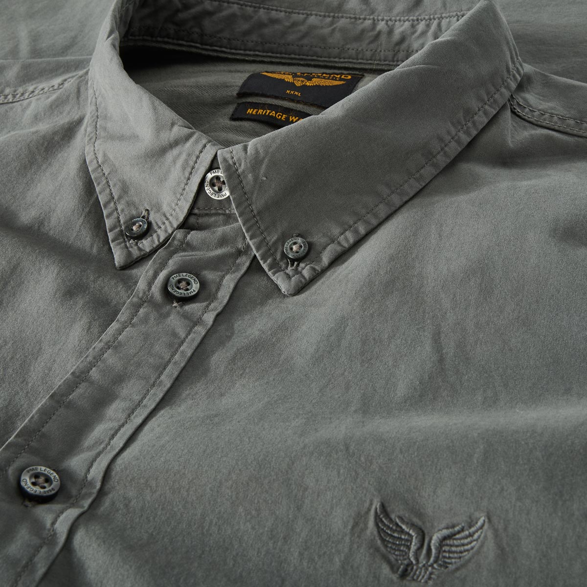 PME LEGEND Freizeithemd mit Stretch grau