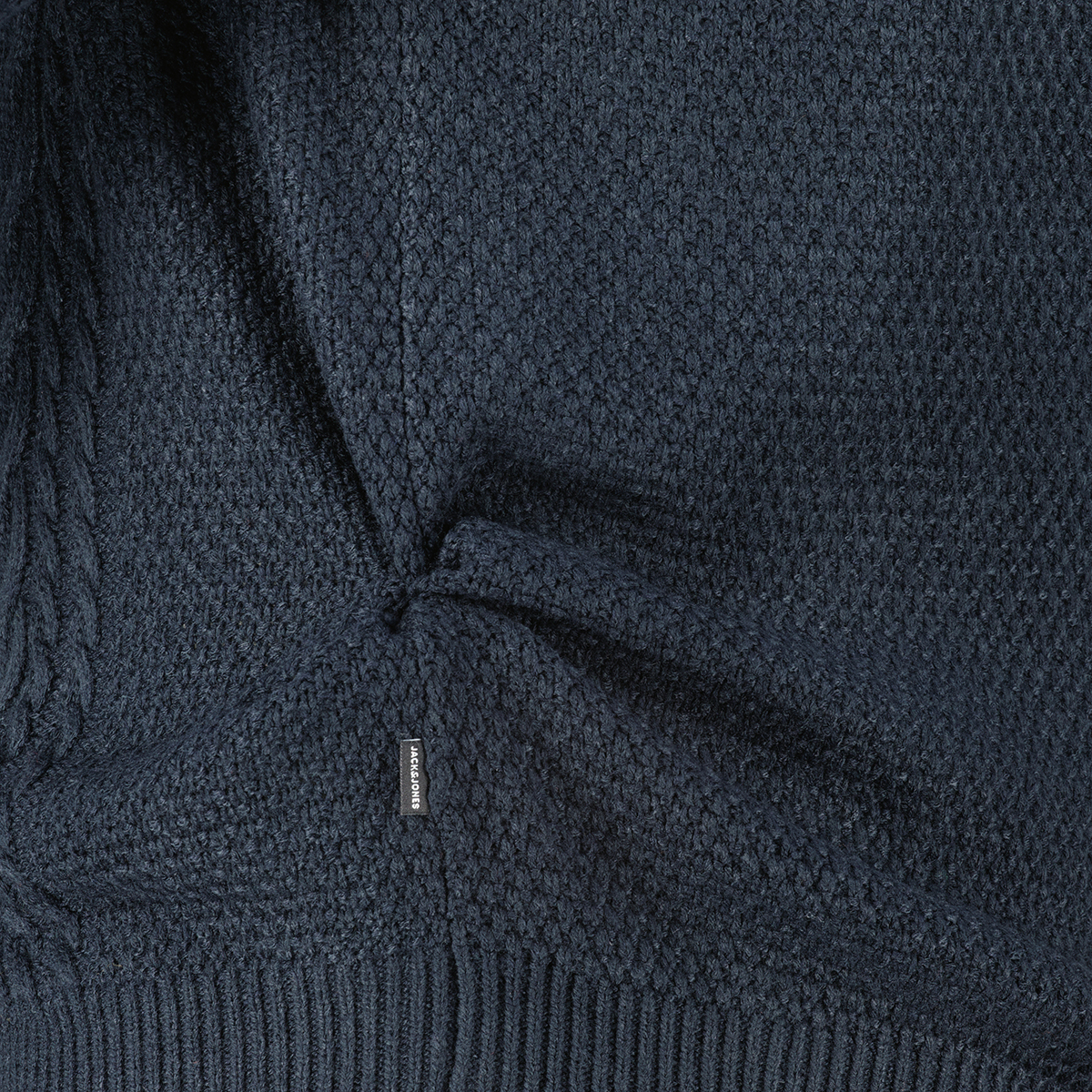Jack&Jones Strickpullover mit Zopfmuster marine