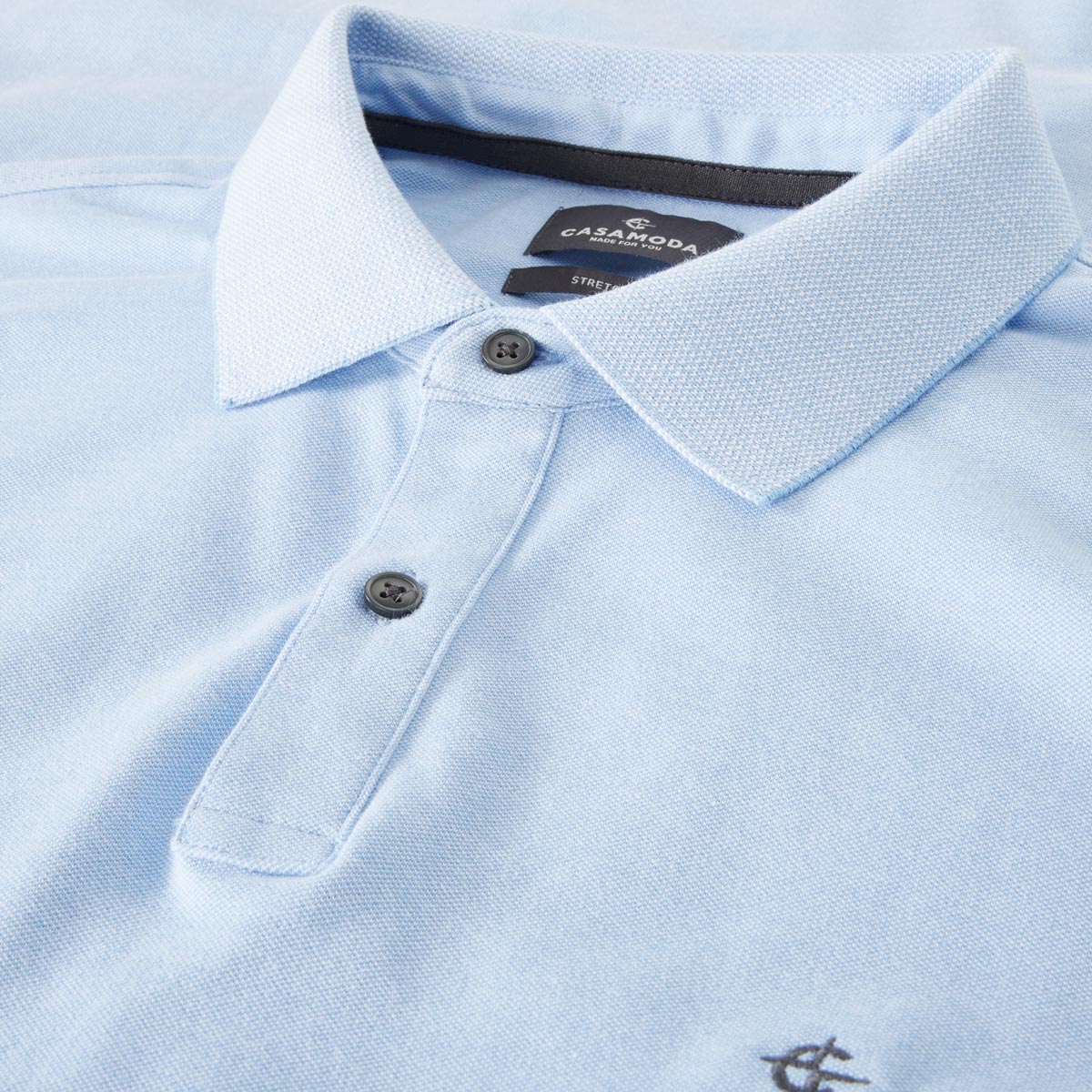 CASA MODA Poloshirt mit Elasthan blau
