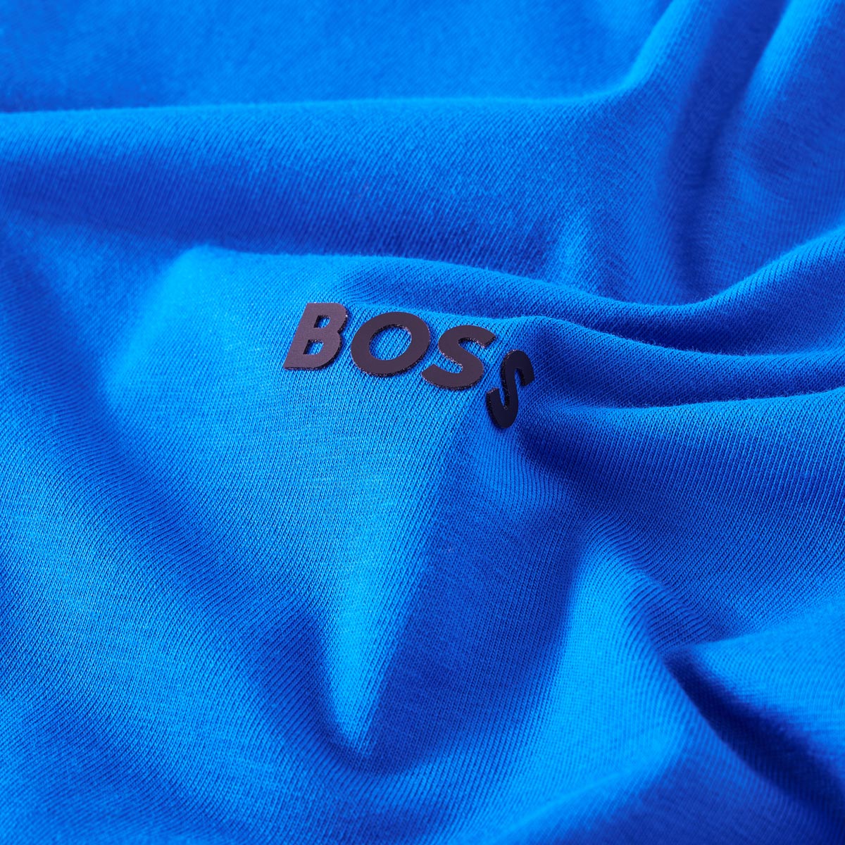 BOSS T-Shirt mit Elasthan mittelblau