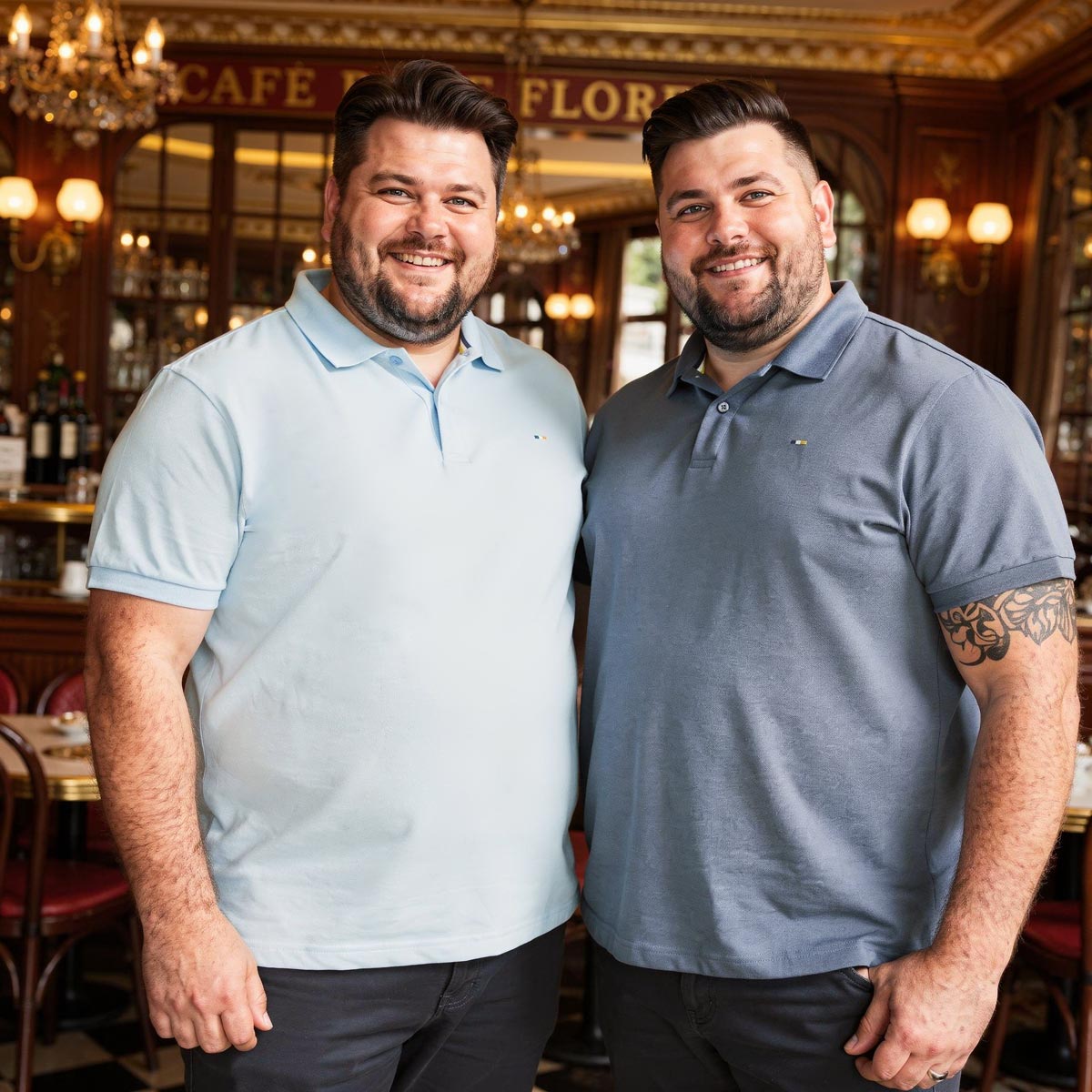 Pfundskerl Doppelpack Poloshirt aus Baumwolle jeansblau/hellblau