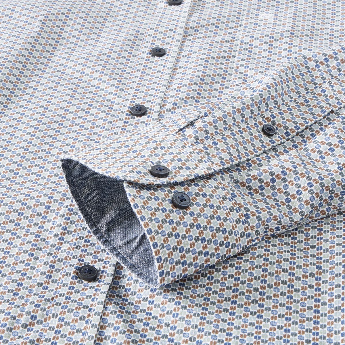 CASA MODA Freizeithemd mit Allover-Muster grün