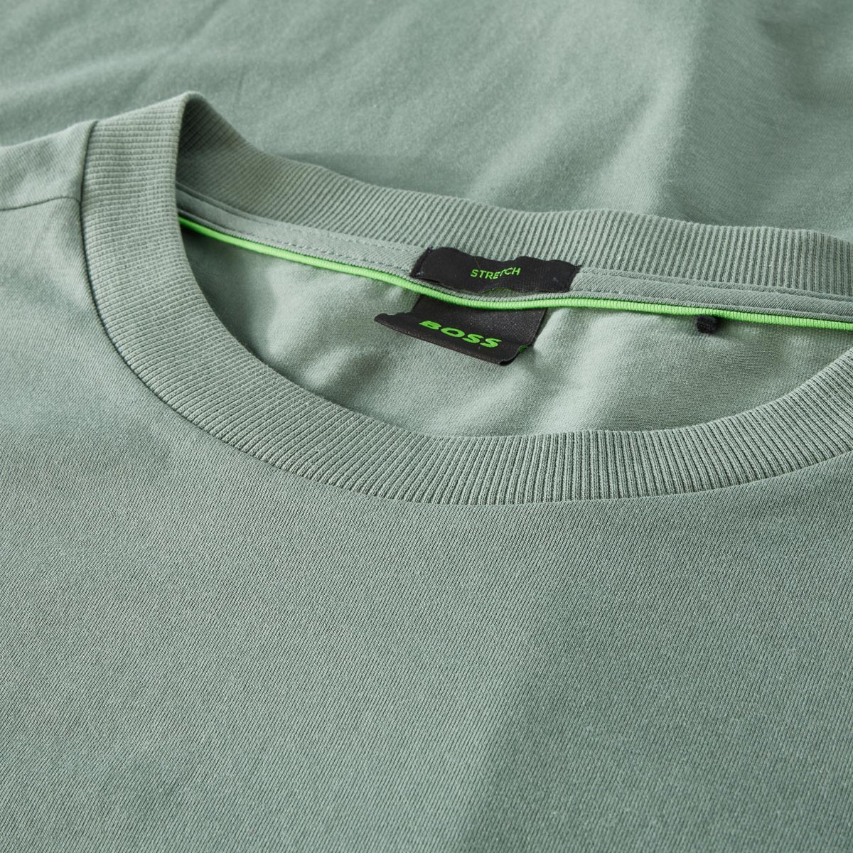 BOSS T-Shirt mit Elasthan dunkelgrün