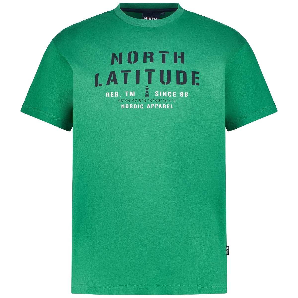 North T-Shirt mit Label-Print Farbe grün Größe: 6XL günstig online kaufen