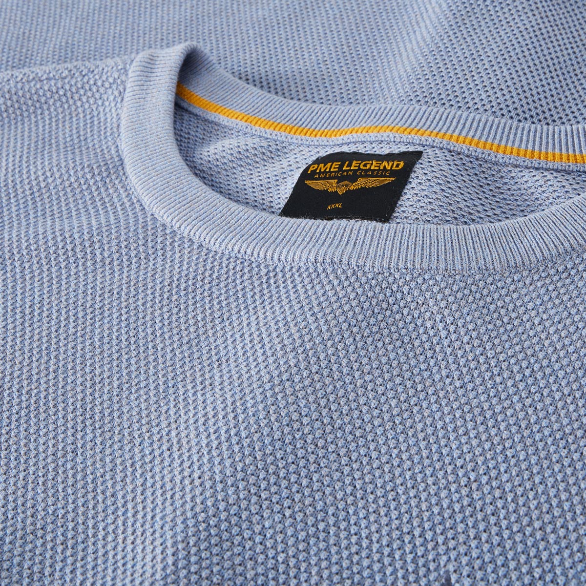 PME LEGEND Pullover aus Materialmix hellblau