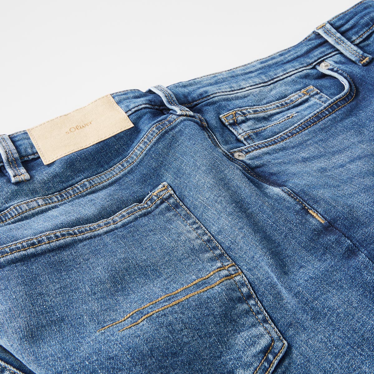 s.Oliver Stretch-Jeans "Casby", Loose Fit blau