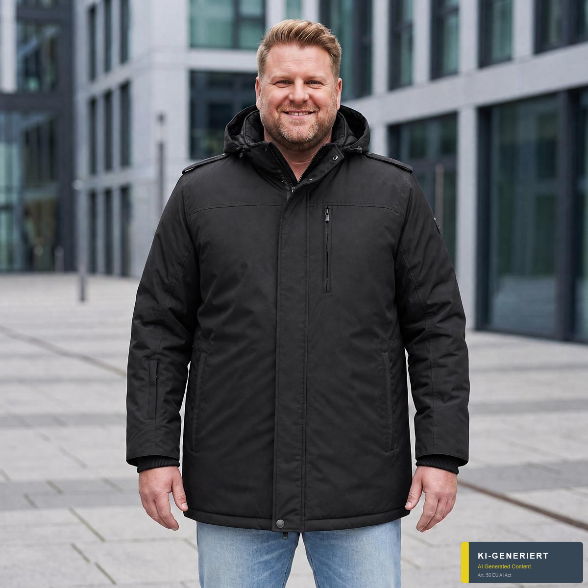 Wellensteyn Wattierter Parka "Traveller", wind- und wasserdicht schwarz