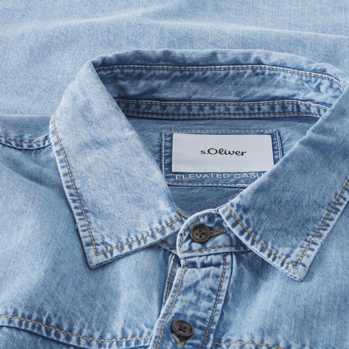 s.Oliver Jeanshemd blau