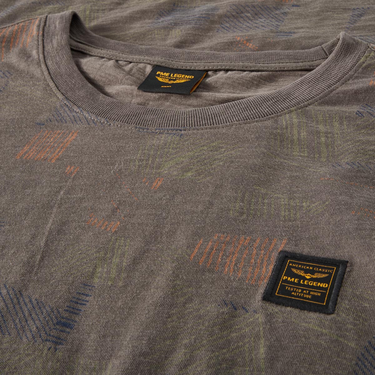PME LEGEND T-Shirt mit Allover-Muster anthrazit