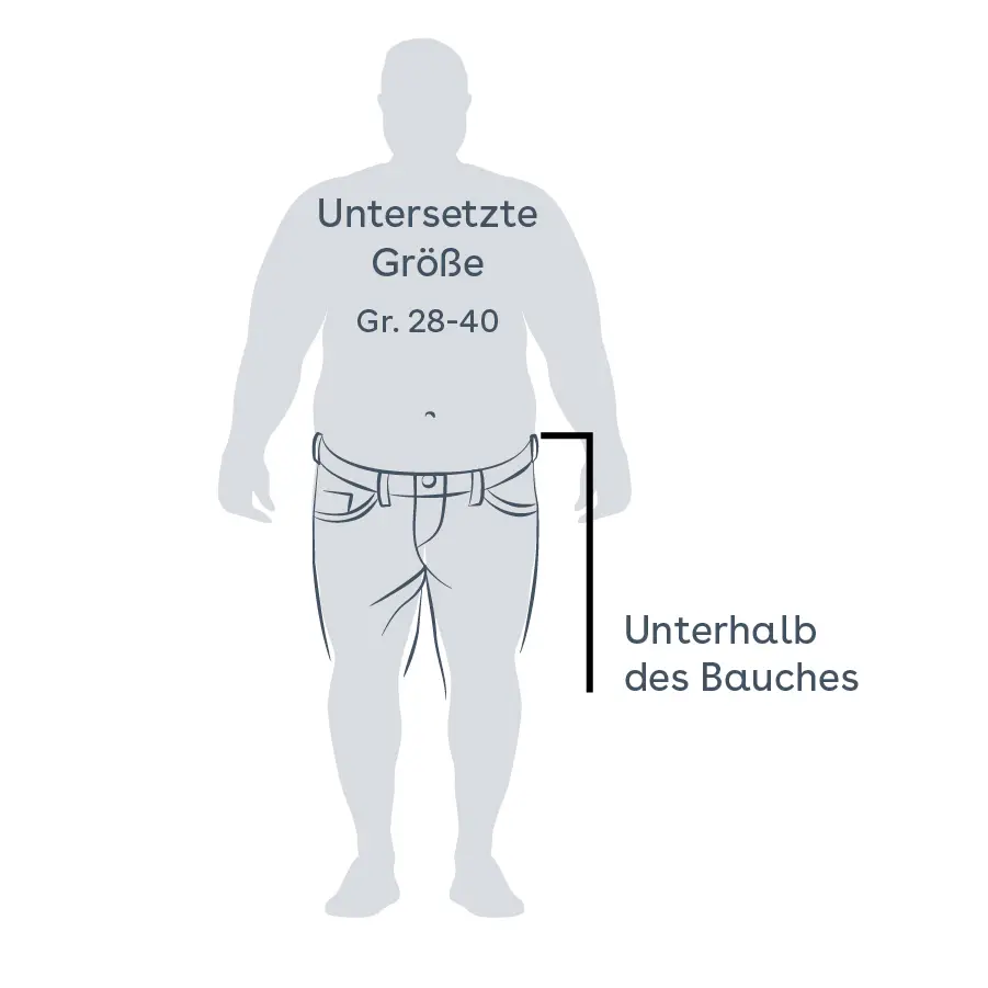 Untersetzte Hosen Größen