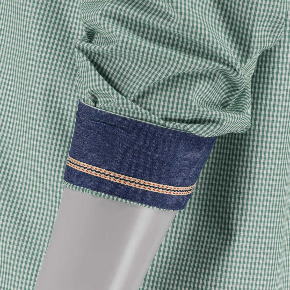 Maddox Kariertes Trachtenhemd grün/weiß