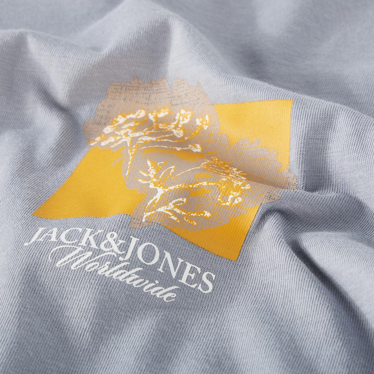 Jack&Jones T-Shirt mit Label-Print hellblau