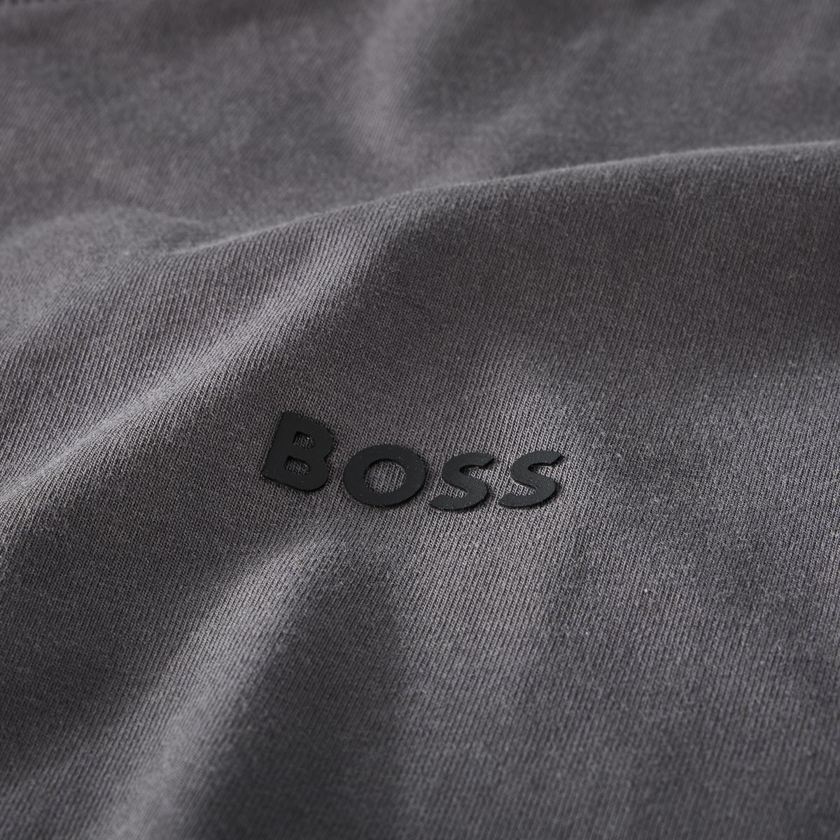 BOSS Longsleeve mit Elasthan anthrazit