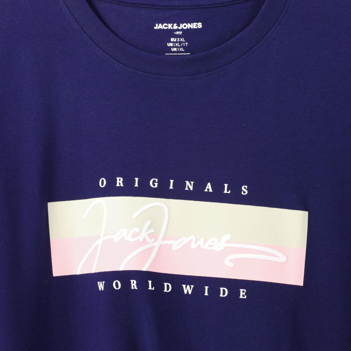 Jack&Jones T-Shirt mit Label-Print blau