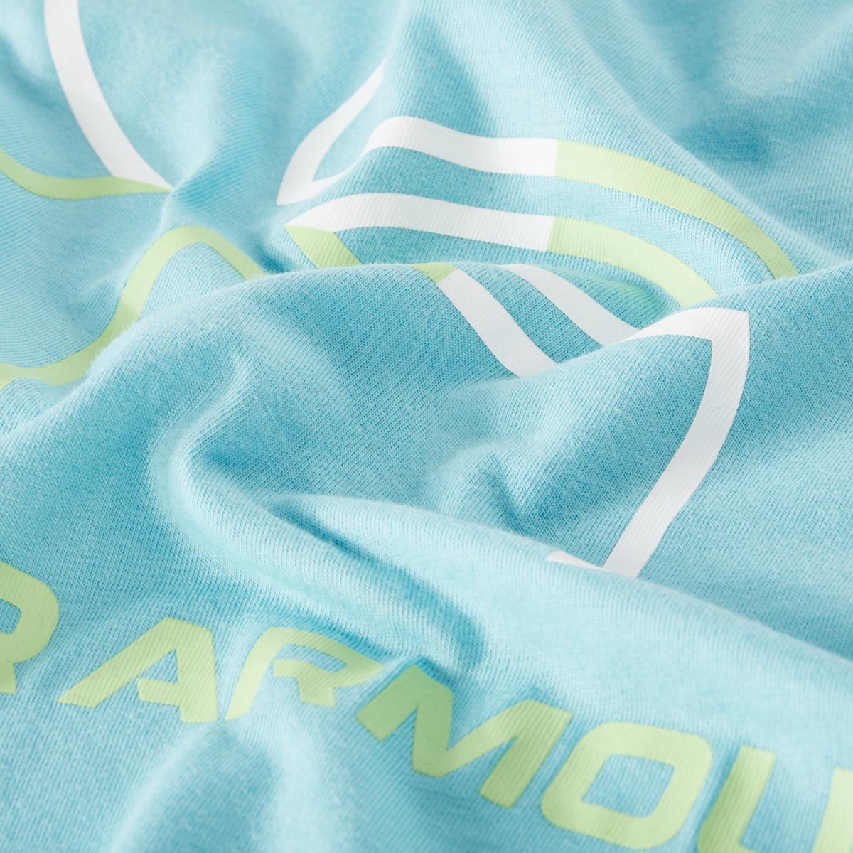 Under Armour T-Shirt mit Label-Print hellblau