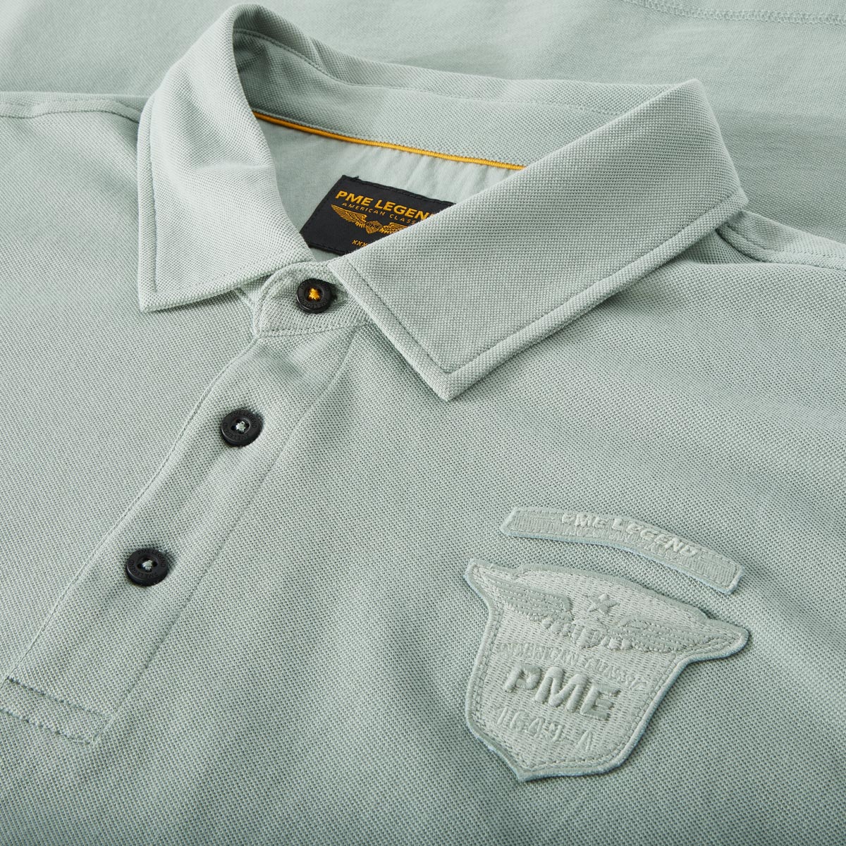 PME LEGEND Poloshirt mit Label-Stickerei grün