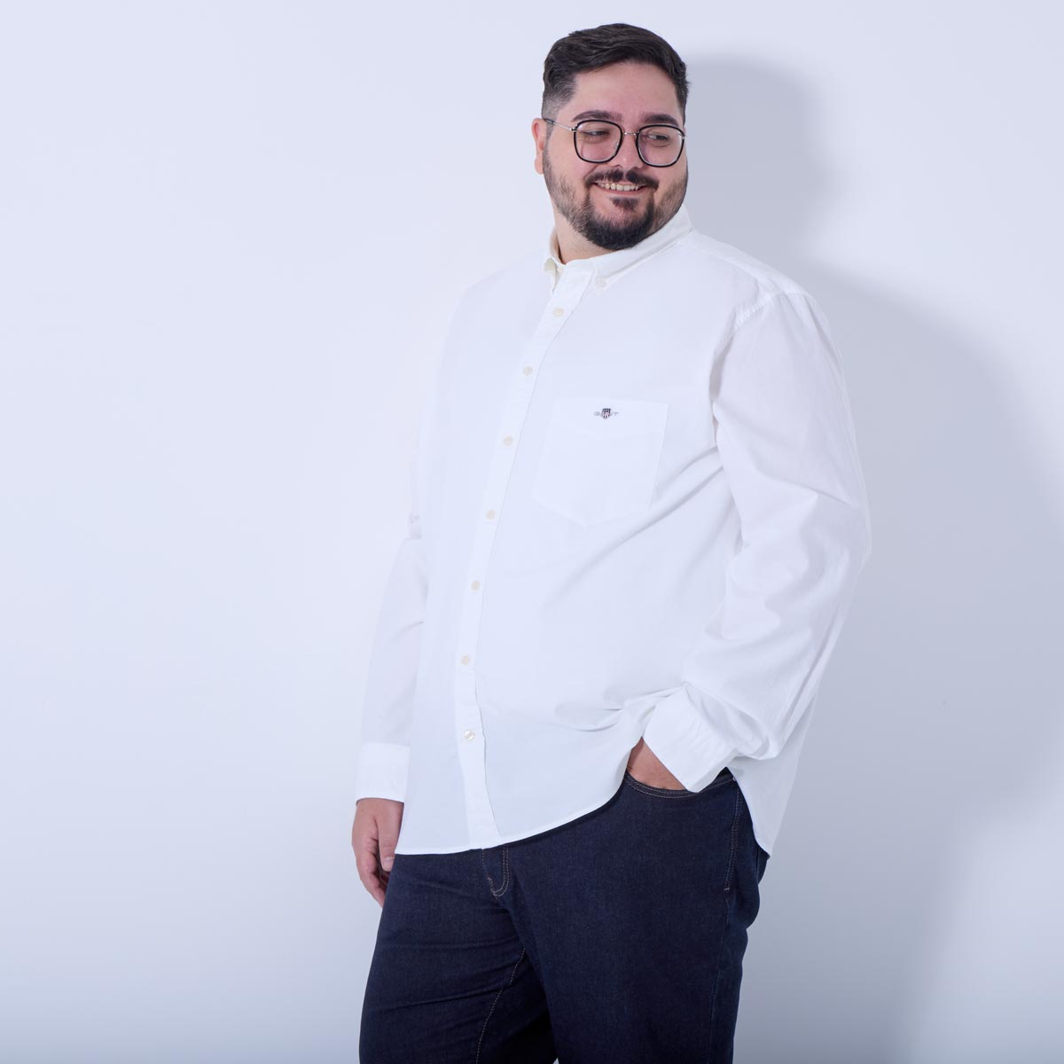 Gant Freizeithemd aus Baumwolle weiß