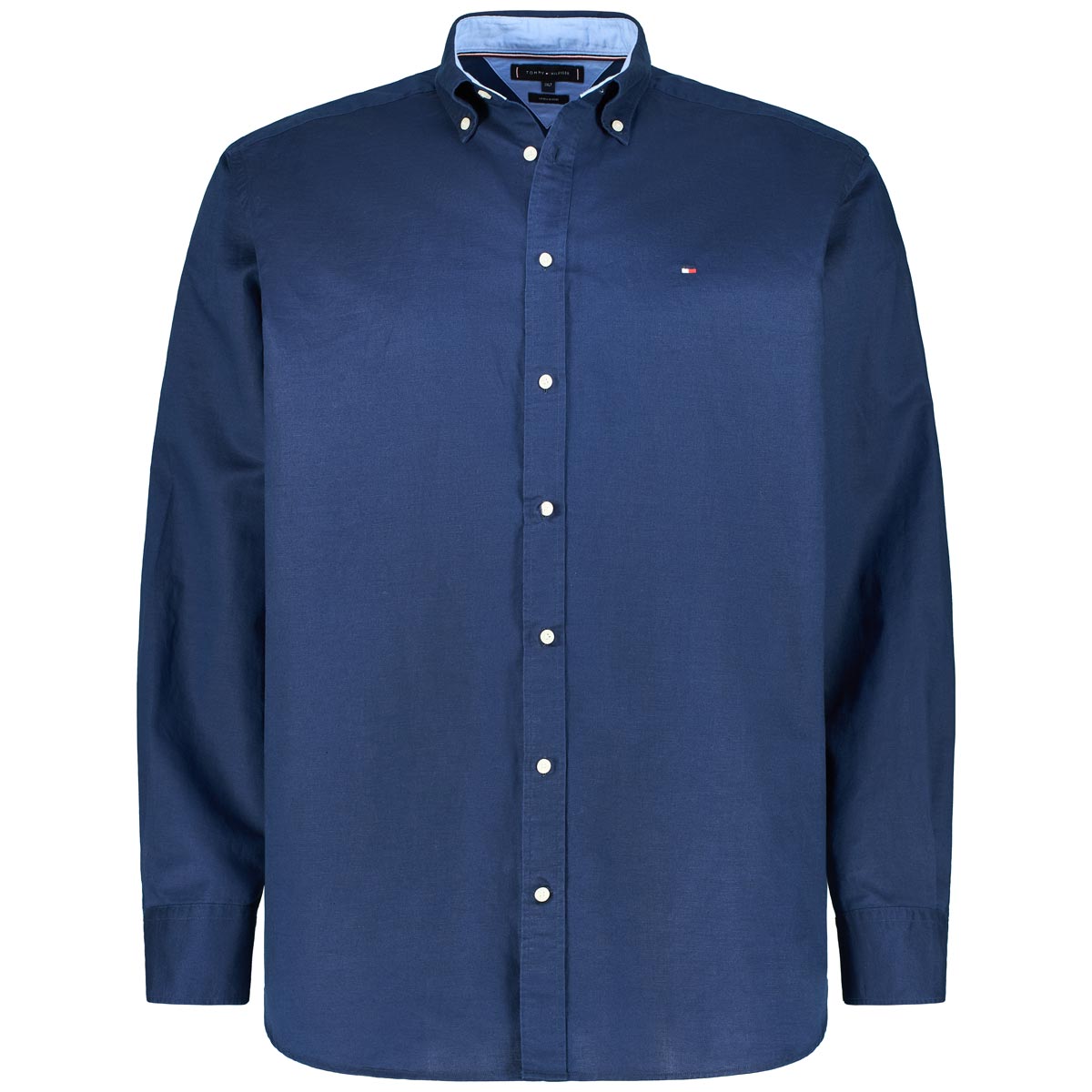 Tommy Hilfiger Freizeithemd mit Leinen Farbe dunkelblau Größe: 3XL günstig online kaufen