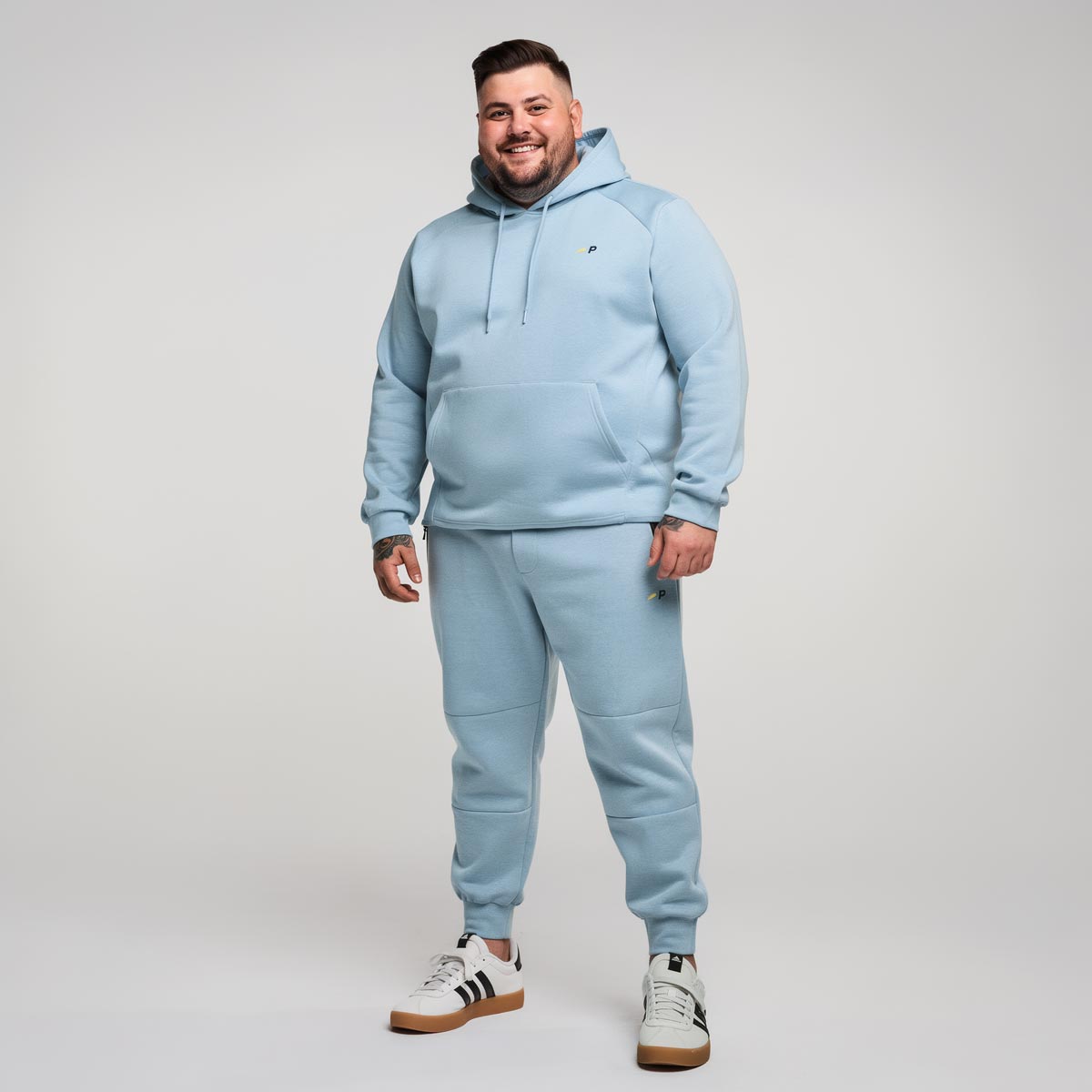 Pfundskerl p ACTIVE Hoodie, elastisch, weich und leicht hellblau