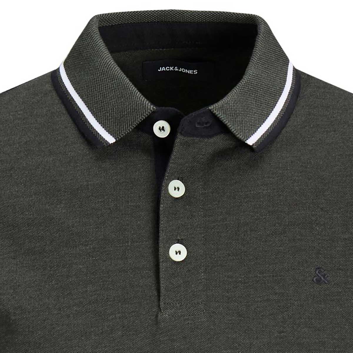 Jack&Jones Poloshirt mit Kontrastdetails oliv