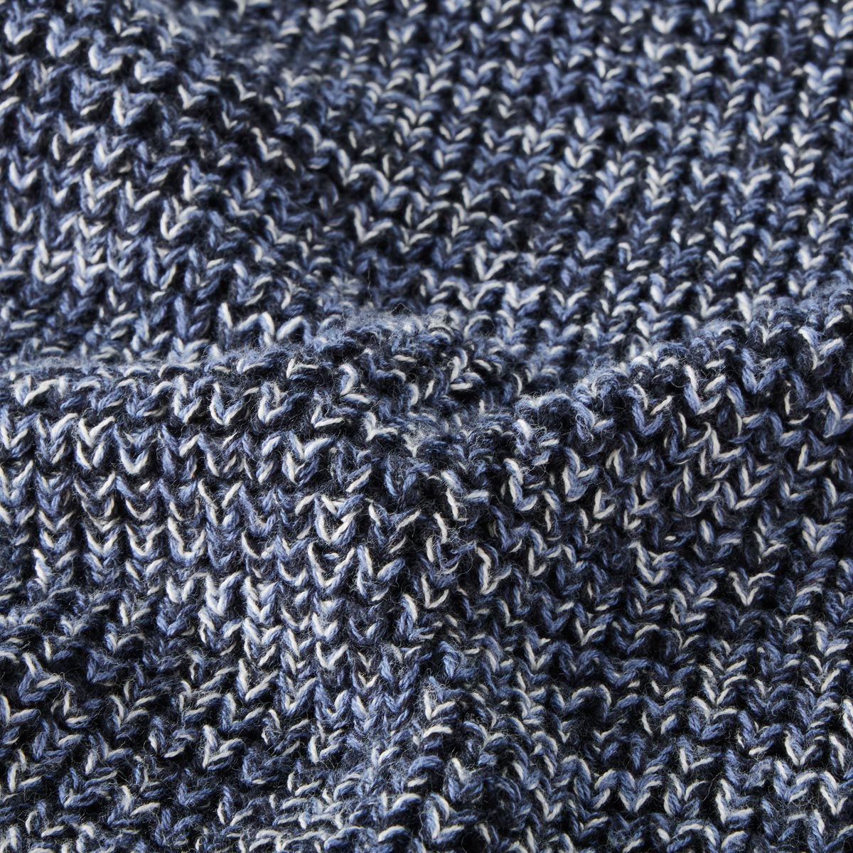 RAGMAN Grobstrickpullover aus Baumwolle blau/weiß