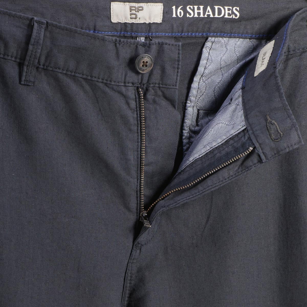 Redpoint Chinos mit Leinen dunkelblau Redpoint Chinos mit Leinen dunkelblau