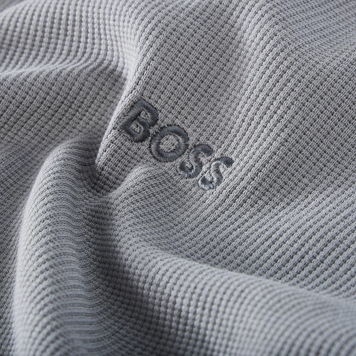 BOSS Poloshirt mit Elasthan grau