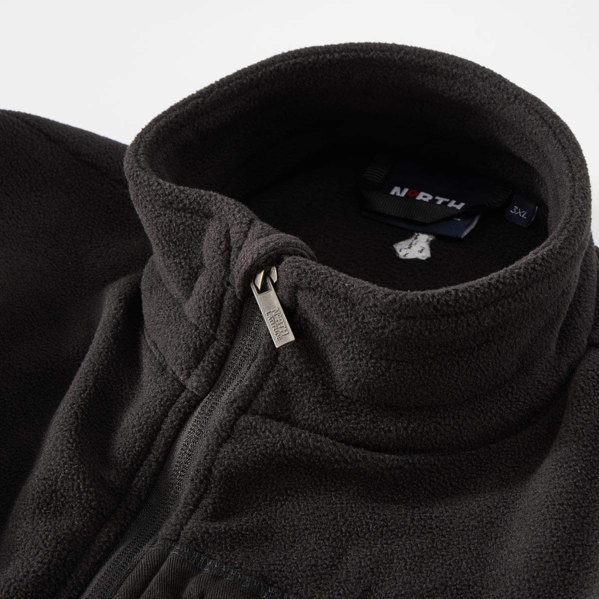 North Fleecejacke mit Stehkragen schwarz
