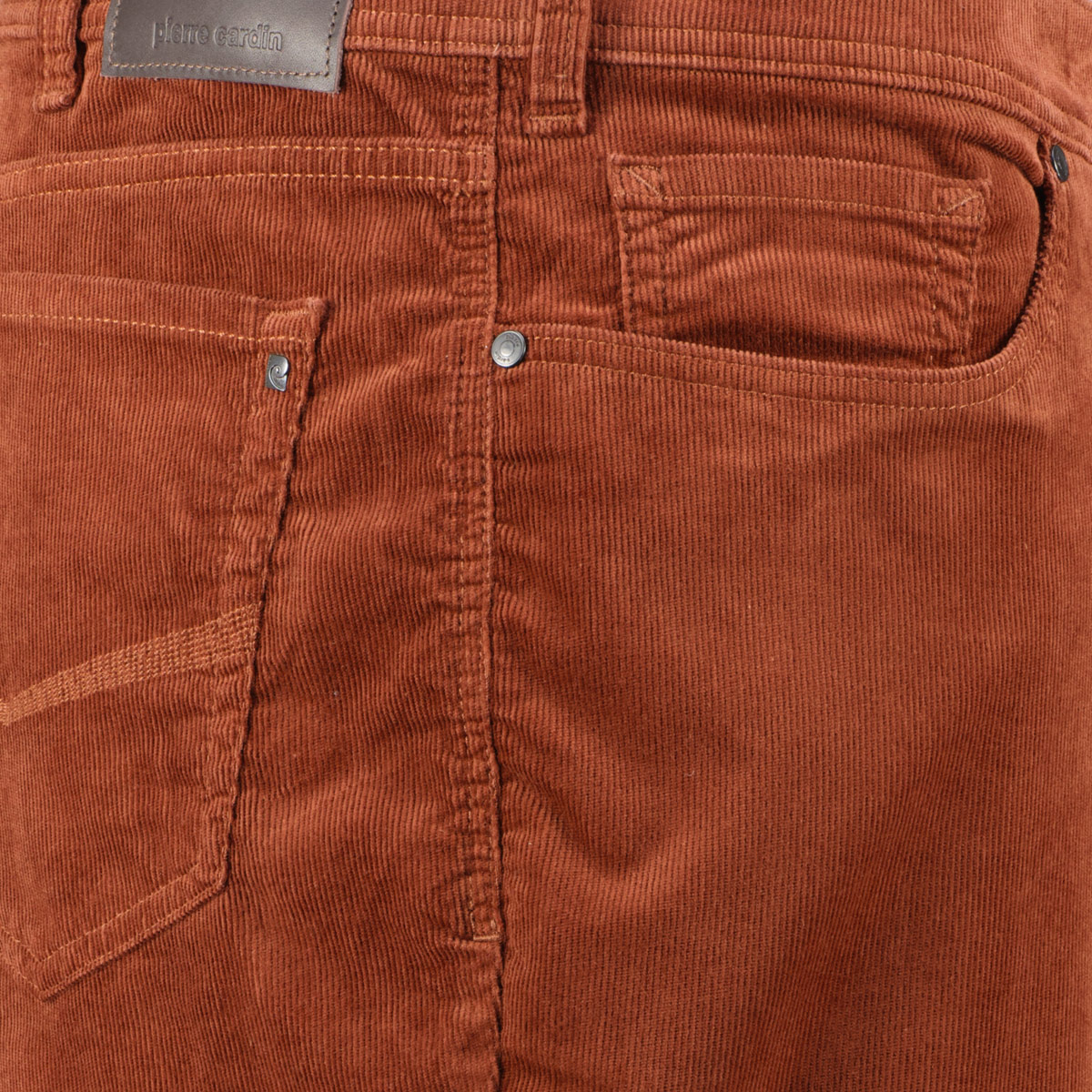 Pierre Cardin Cordhose "Lyon" mit Stretch, Tapered Fit terra