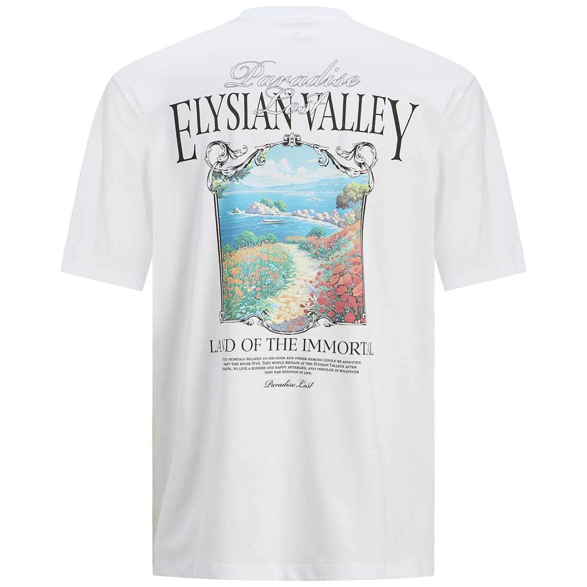 Jack&Jones T-Shirt mit Print auf Vorder- und Rückseite weiß