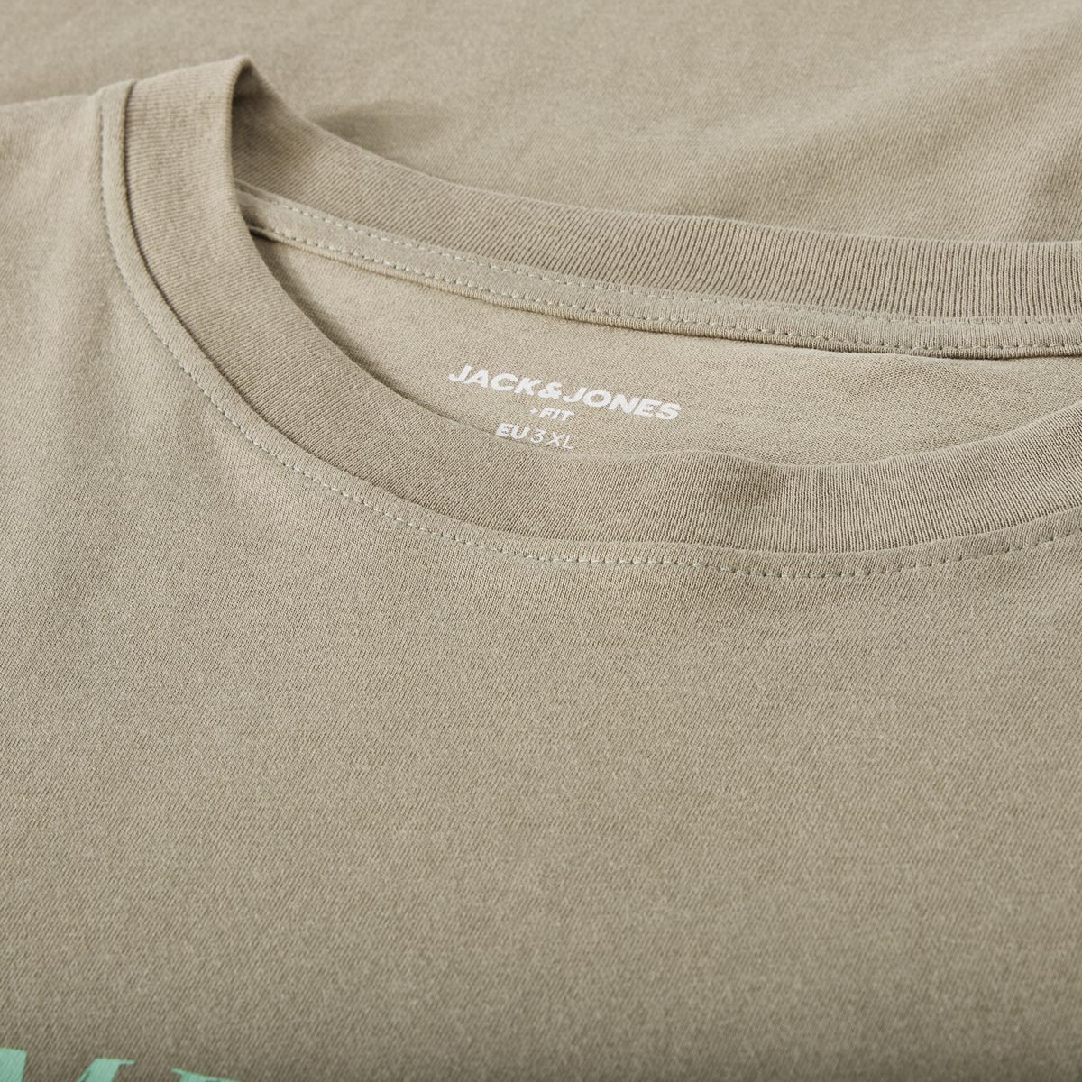 Jack&Jones T-Shirt mit Motiv-Print Farbe oliv Größe: 4XL günstig online kaufen