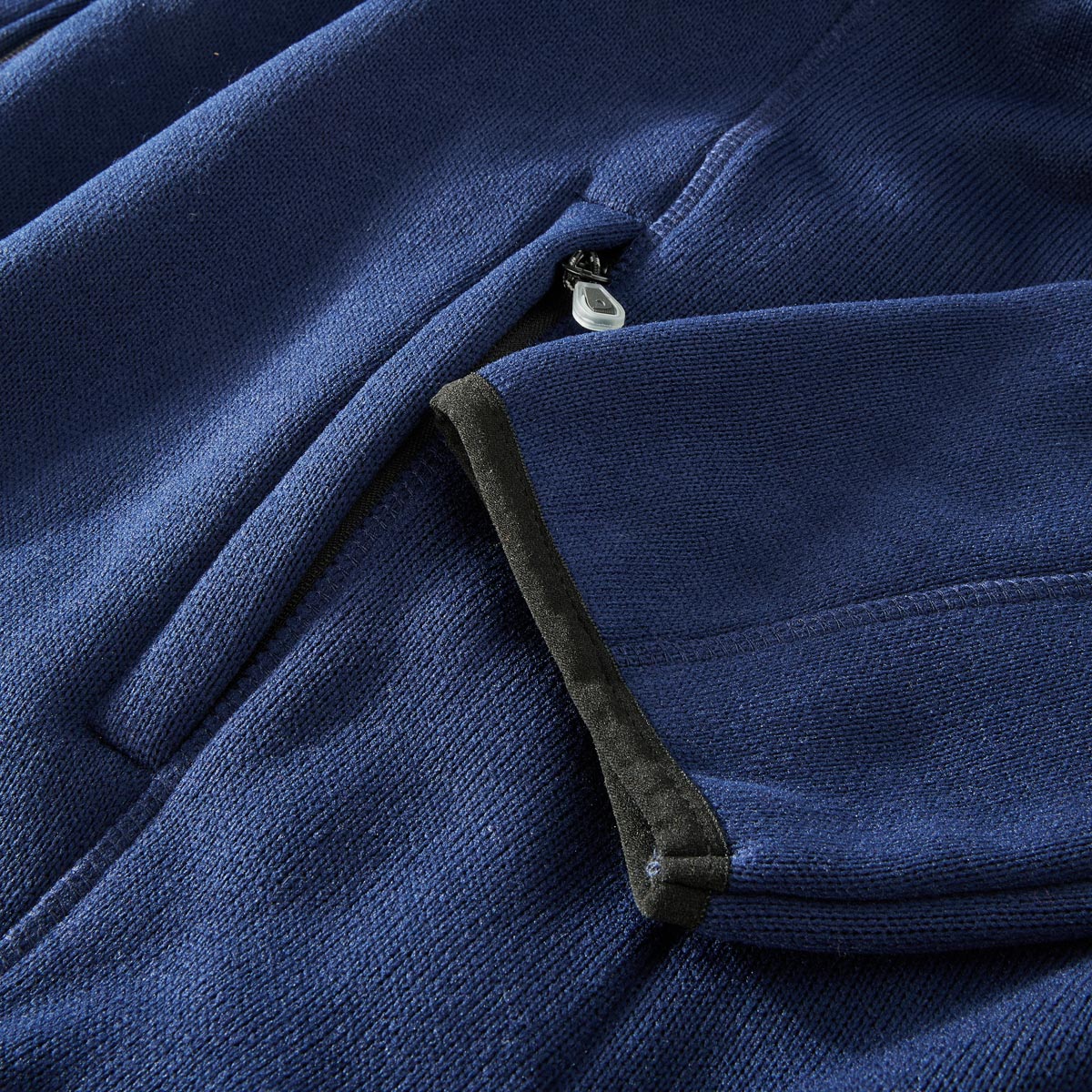 Blue Wave Fleecejacke in Strickoptik marine