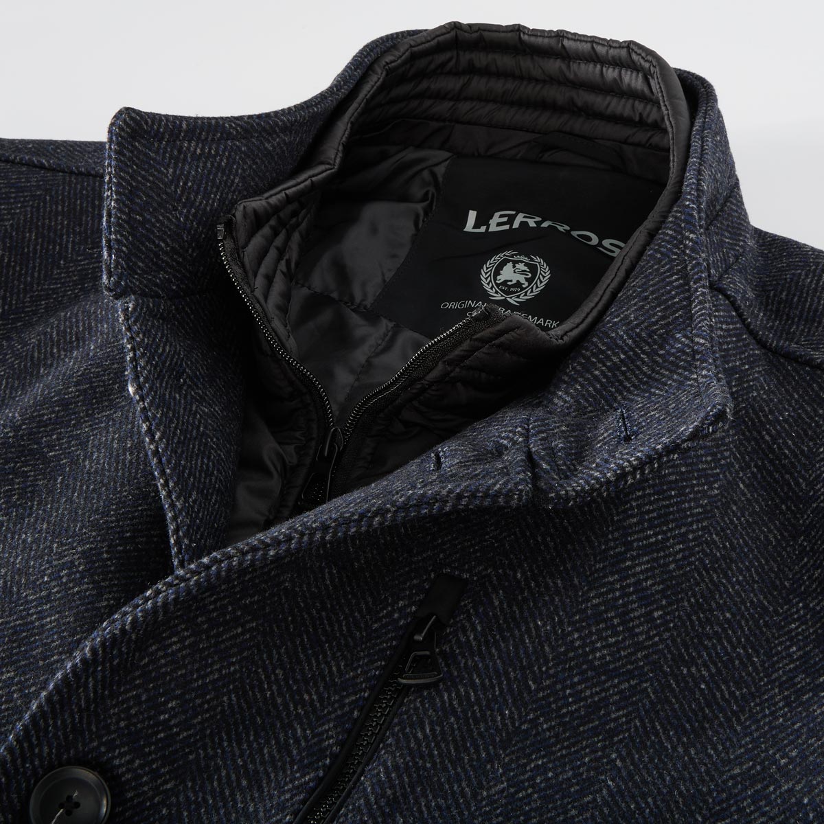 Lerros Kurzmantel aus Wollmischung blau